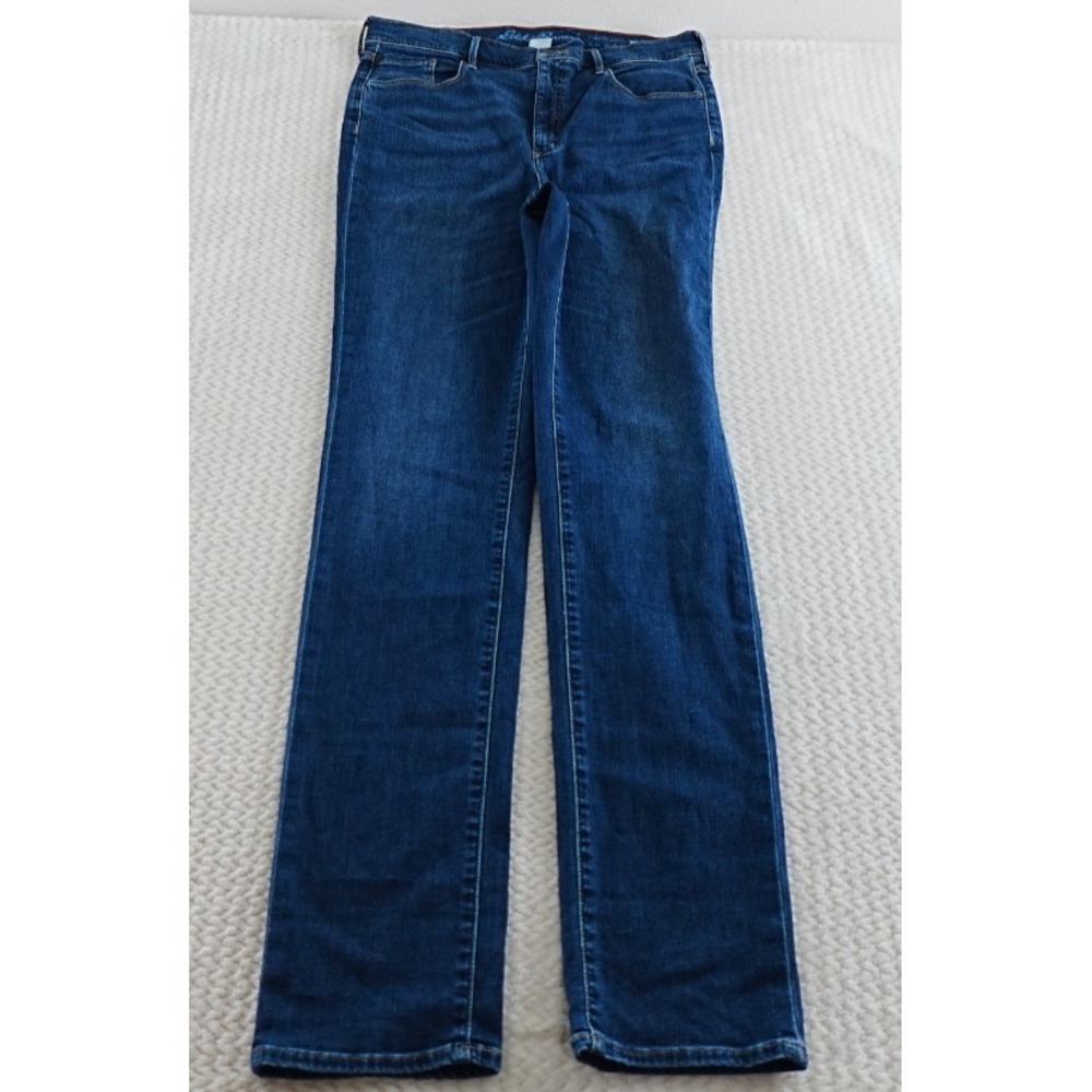 Eddie Bauer Slightly Curvy high rise Blue Jeans Women's Size T14 slim strainght